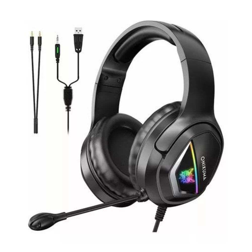 Diadema gamer ergonómica alámbrica Gadgets&Fun con luces RGB