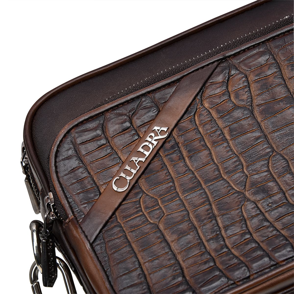 Bandolera Cuadra en piel genuina de moreleti para Caballero