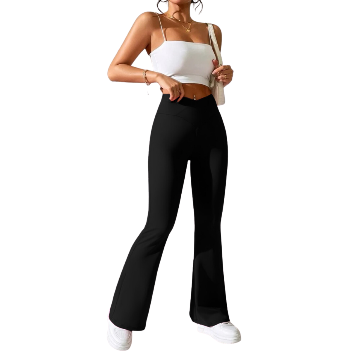 Leggins Mujer Acampanado Pantalón Faja Alta Mayon Legging