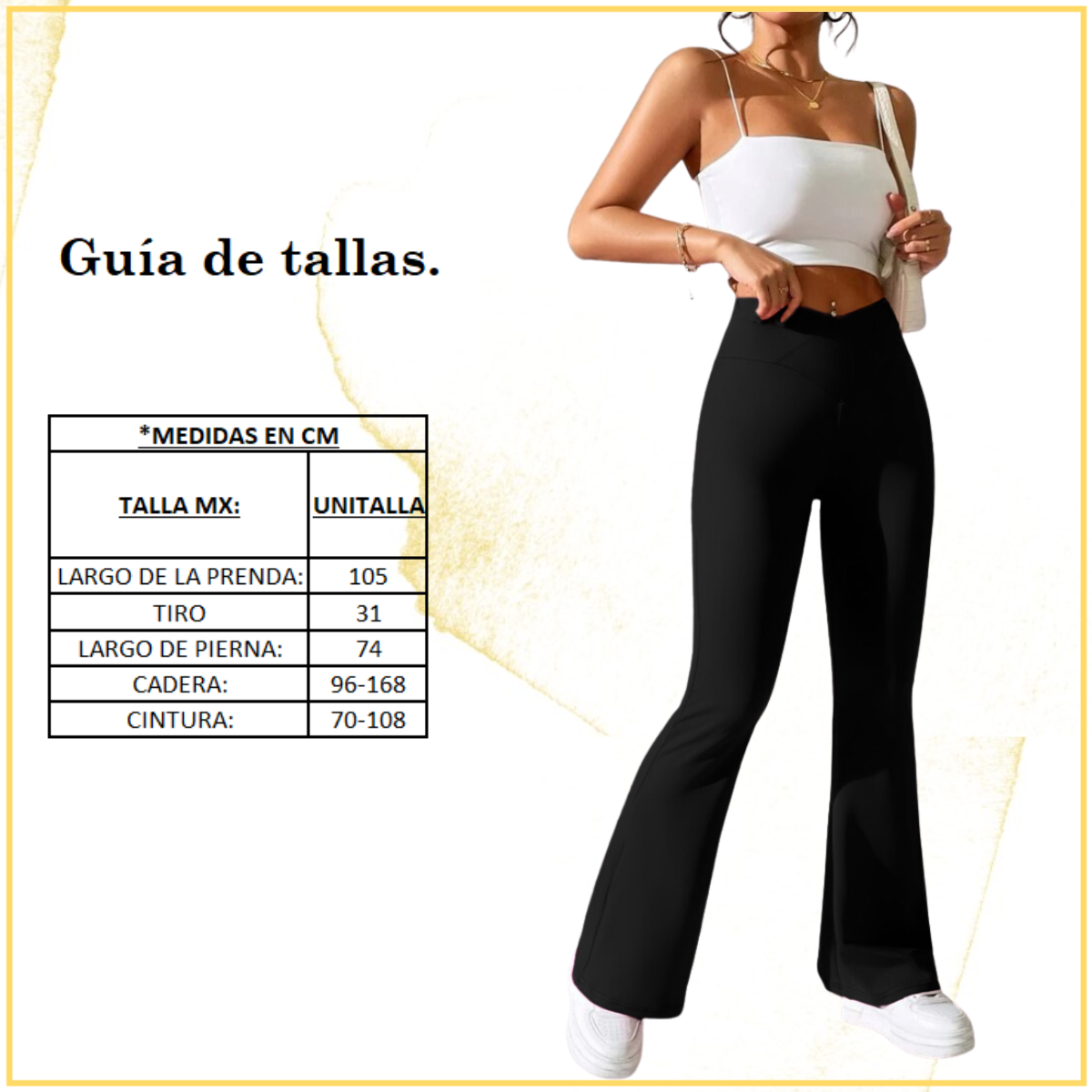 Leggins Mujer Acampanado Pantalón Faja Alta Mayon Legging