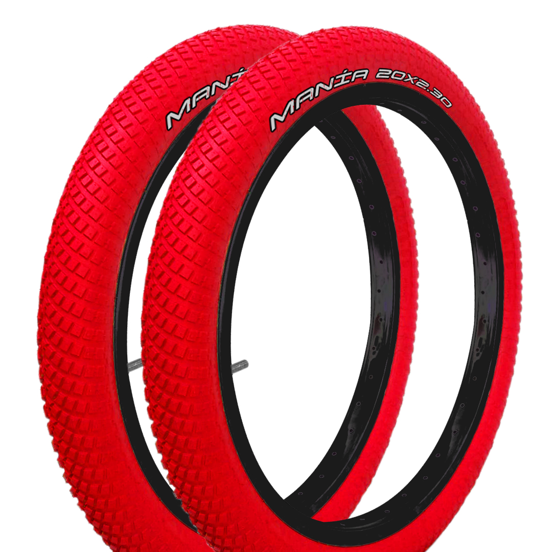 Par Llantas Bmx Bicicleta Freestyle Rodado 20 X 2.30 Rojas
