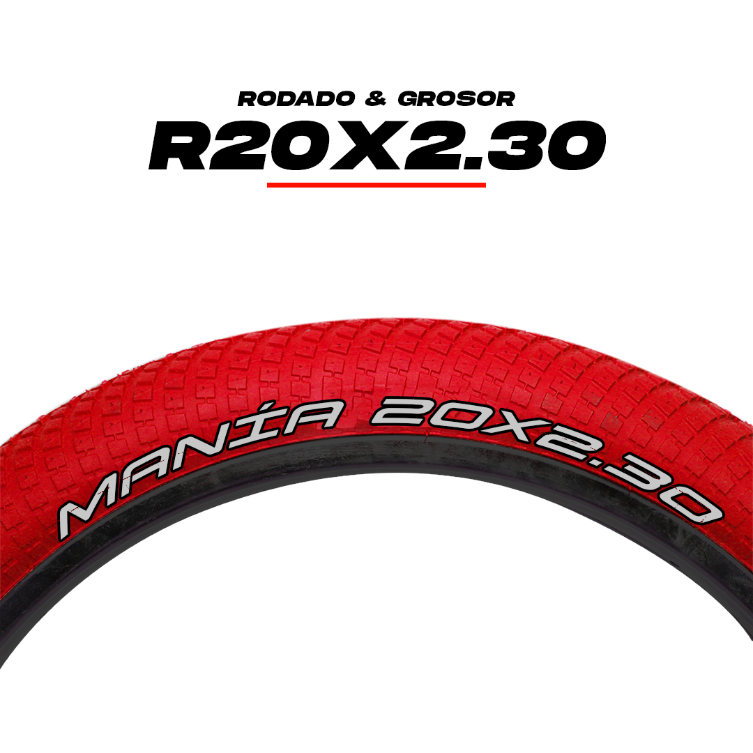 Par Llantas Bmx Bicicleta Freestyle Rodado 20 X 2.30 Rojas