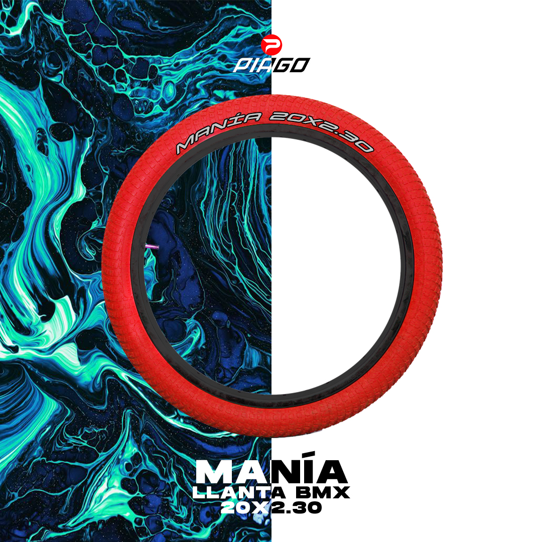 Par Llantas Bmx Bicicleta Freestyle Rodado 20 X 2.30 Rojas