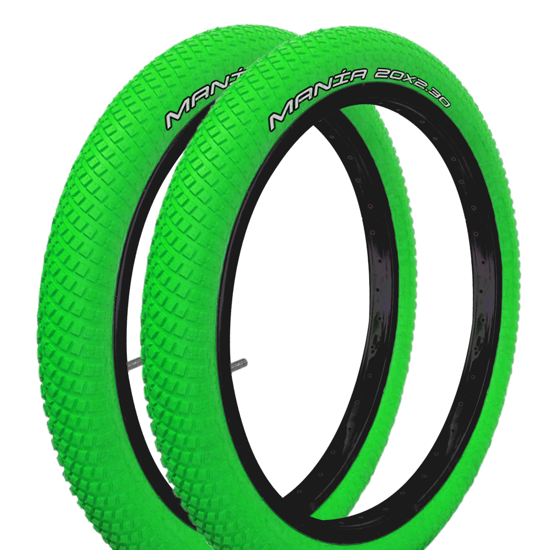 Par Llantas Bmx Bicicleta Freestyle Rodado 20 X 2.30 Verdes