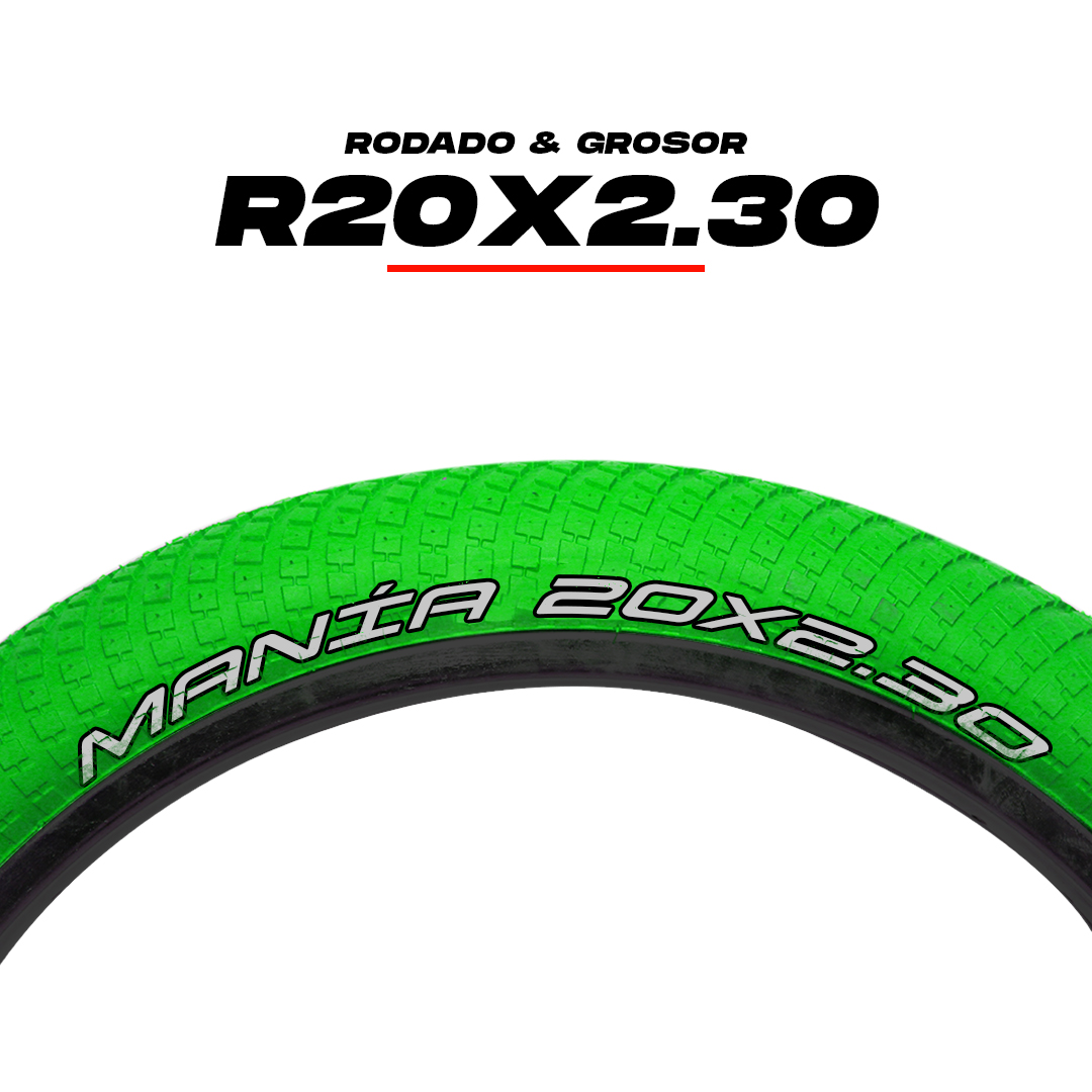 Par Llantas Bmx Bicicleta Freestyle Rodado 20 X 2.30 Verdes