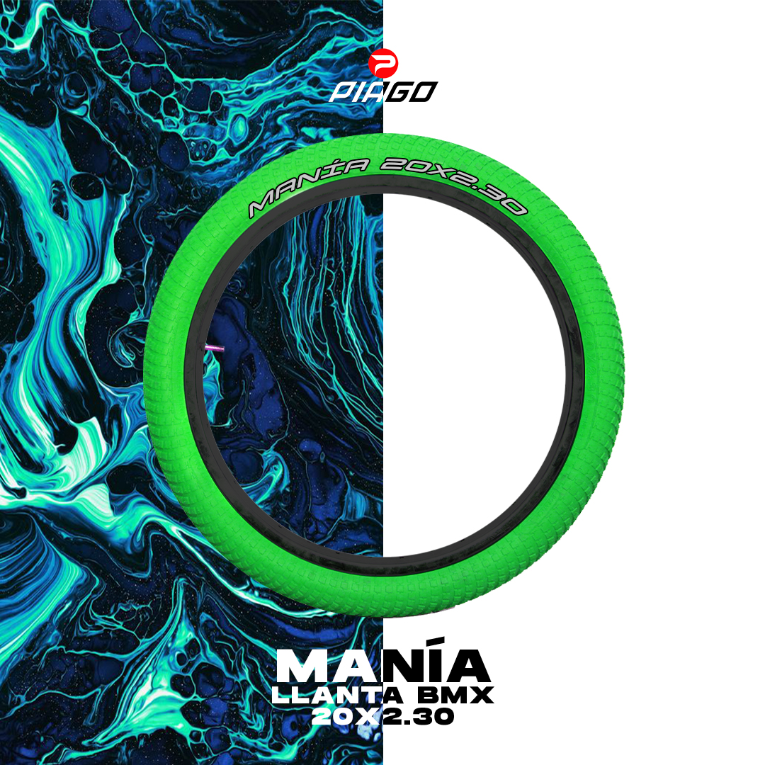 Par Llantas Bmx Bicicleta Freestyle Rodado 20 X 2.30 Verdes
