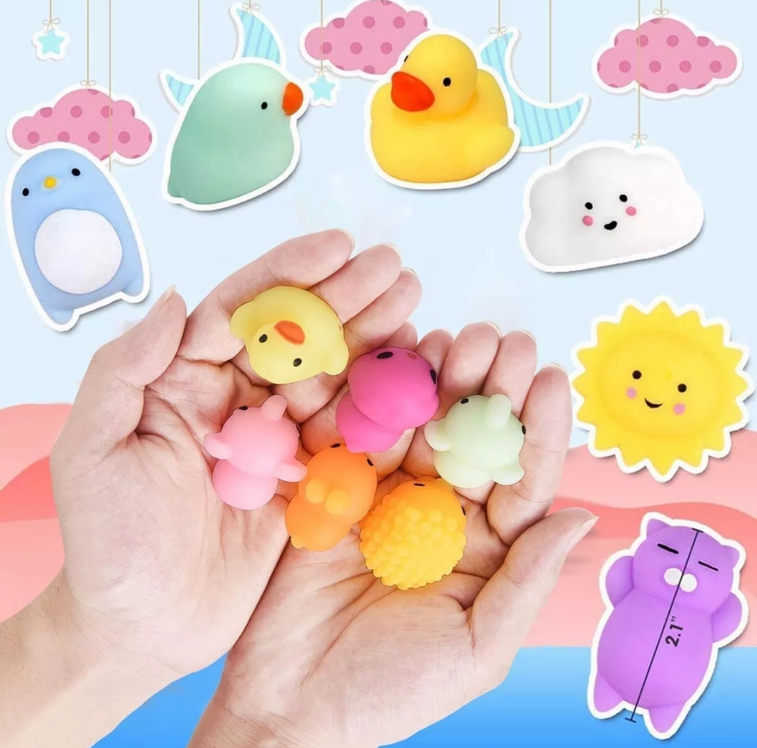 Escuichi Squishy  Kawaii Antiestres Mochi Juguete 24 piezas 