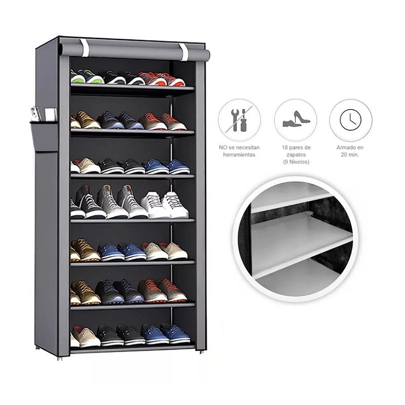 Zapatera Organizador Zapatos 7 Niveles Compartimientos Metal.