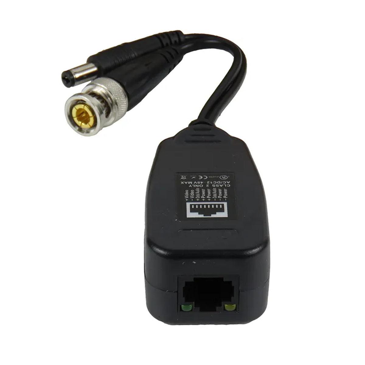 1 Par Video Balun Rj45 Salida Bnc Transceptor Pasivo 4k 8mpx