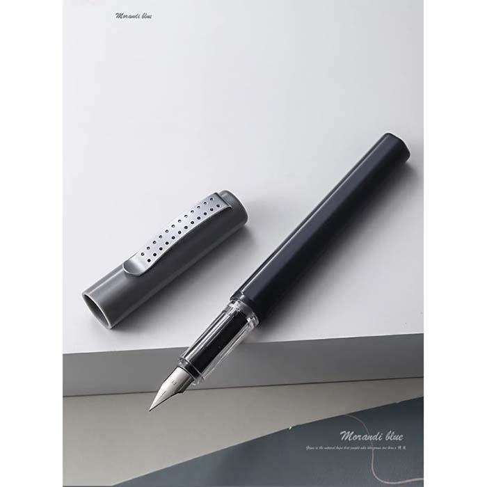 Plumas Tipo Fuente Elegantes MXLUG-003 1pza 0,38mm 4mm Gris 1 Tinta Morada Plástico Para Cartucho LargeCartri, LuxGray