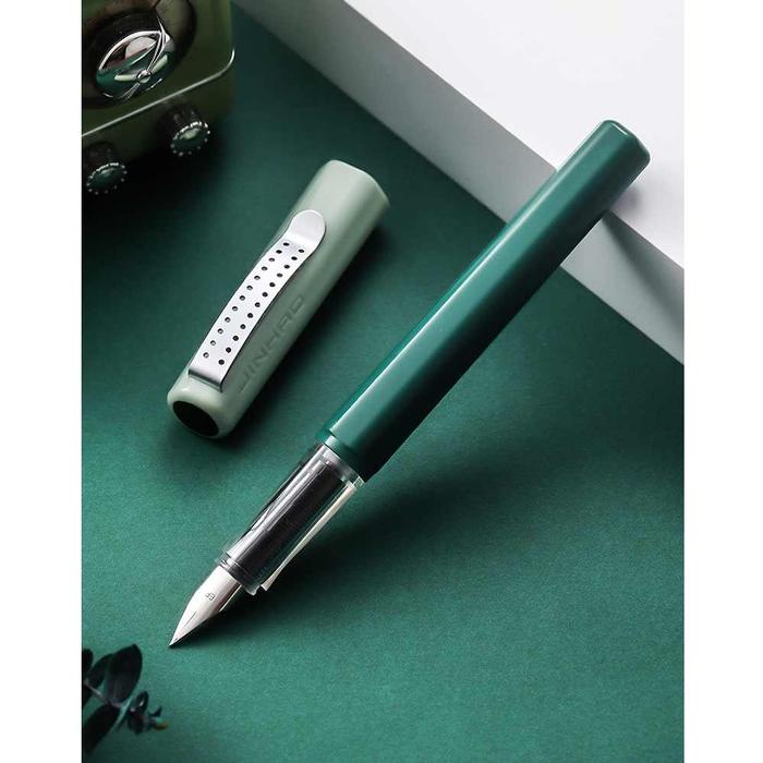 Pluma Fuente para Dibujo MXLUX-005 1pza 0,38mm 4mm Verde 1 Tinta Azul Marino Plástico Para Cartucho LargeCartri, LuxGreen