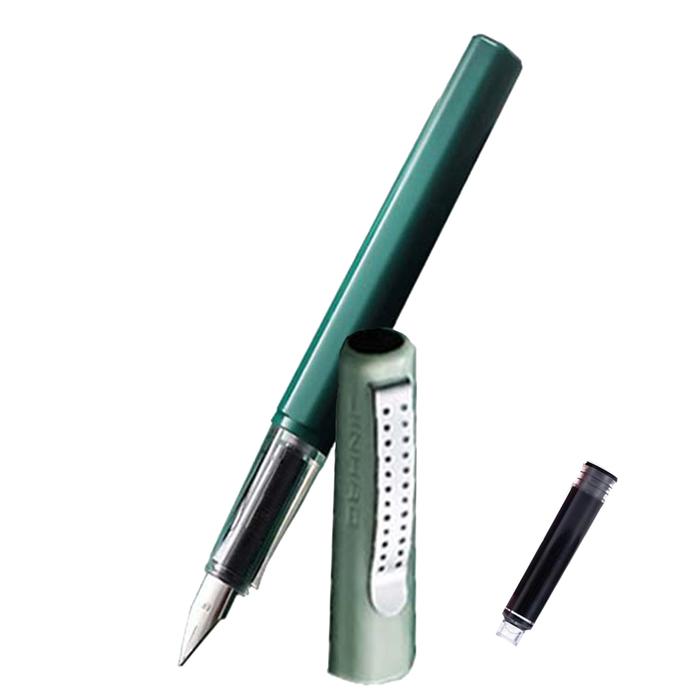 Pluma Fuente con Cartuchos MXLUX-009 1pza 0,38mm 4mm Verde 1 Tinta Verde Plástico Para Cartucho LargeCartri, LuxGreen