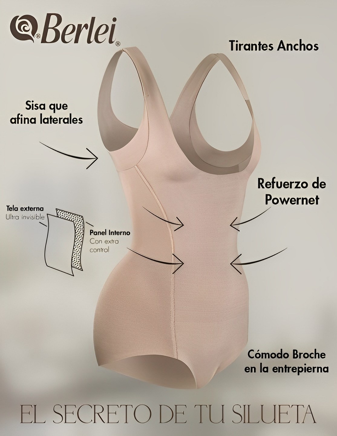 Faja Clean Cut Tulipan Control Fuerte Berlei Mod F9006 1 Pieza