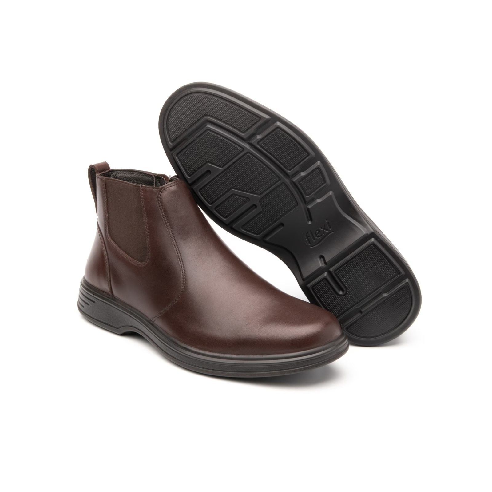 Botín Casual Para Oficina Flexi Con Sistema Walking Soft Para Hombre