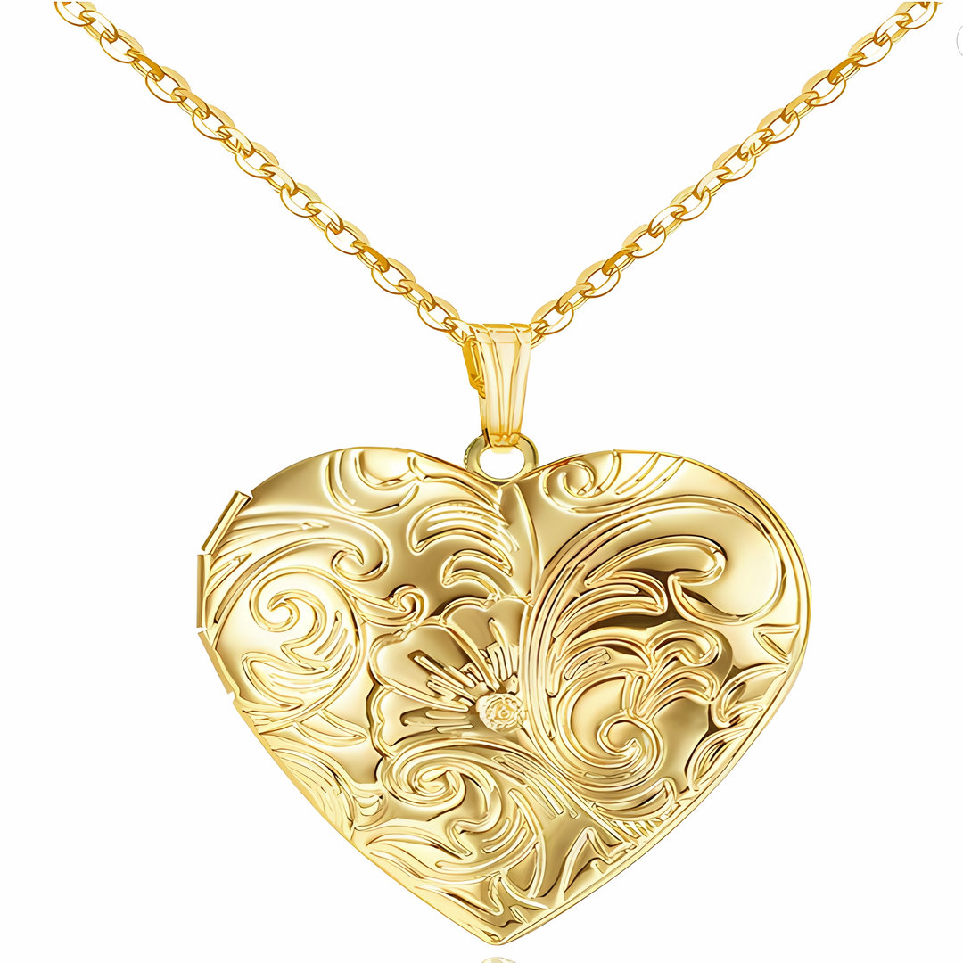 Collar Relicario Corazón Foto