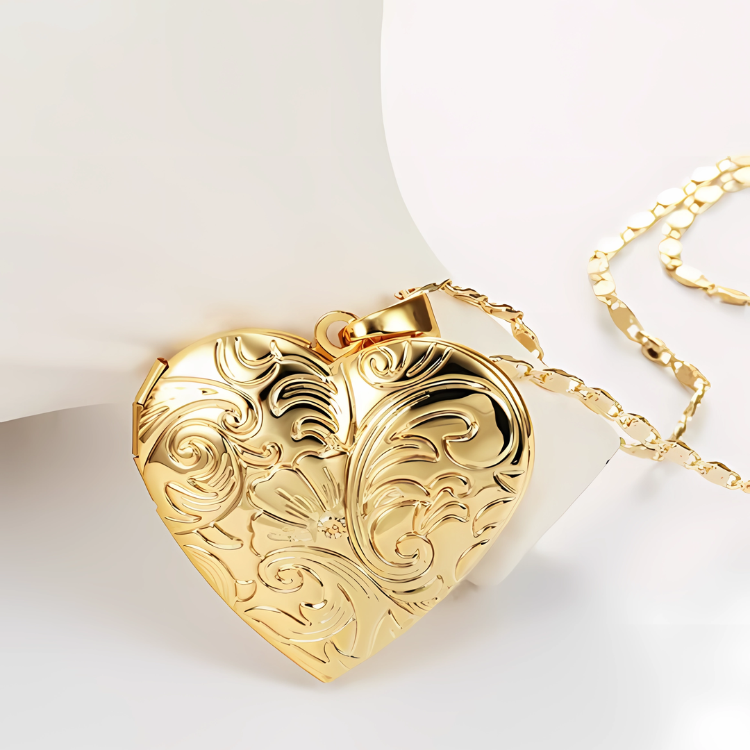 Collar Relicario Corazón Foto