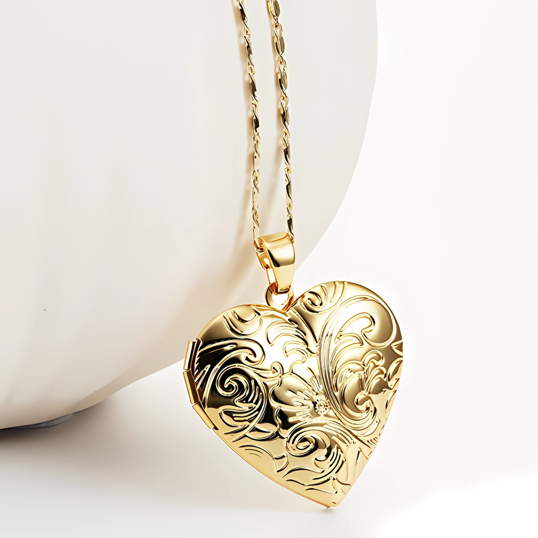 Collar Relicario Corazón Foto