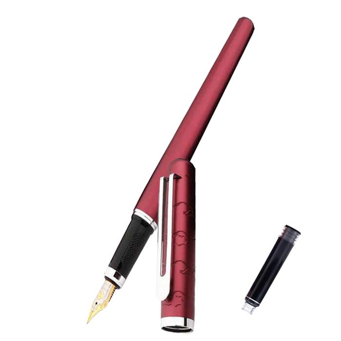 Pluma Fuentes Elegante MXLUW-011 1pza 0,5mm 5mm Vino 1 Tinta Roja Acero Inoxidable Para Cartucho LargeCartri, LuxWine