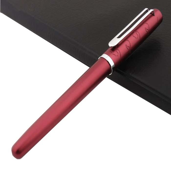 Bolígrafo Tipo Fuente Caligrafía MXLUW-001 1pza 0,5mm 5mm Vino 1 Tinta Negra Acero Inoxidable Para Cartucho LargeCartri, LuxWine