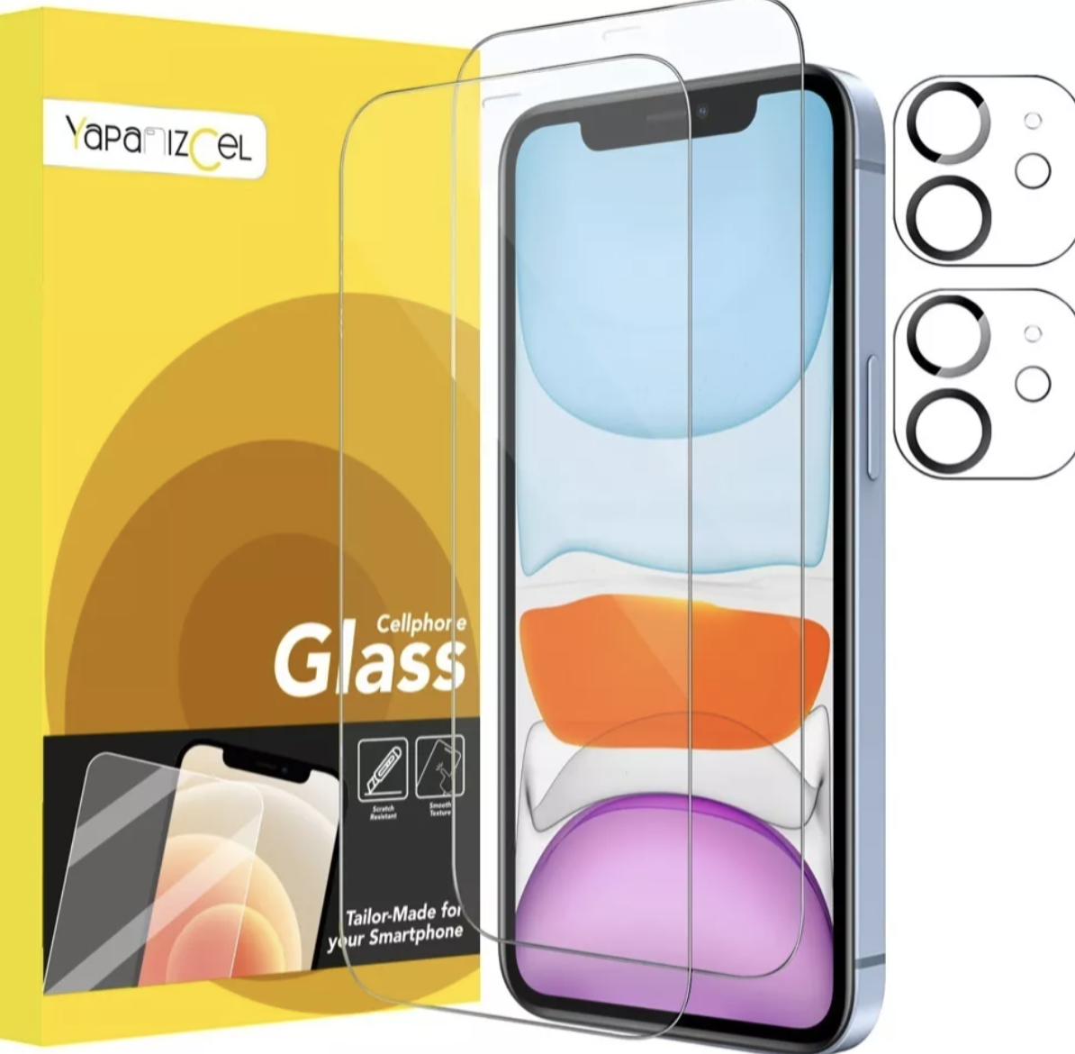 Pack 2 Unidades Mica Cristal Templado + 2 Micas Para Cámara IPHONE 11