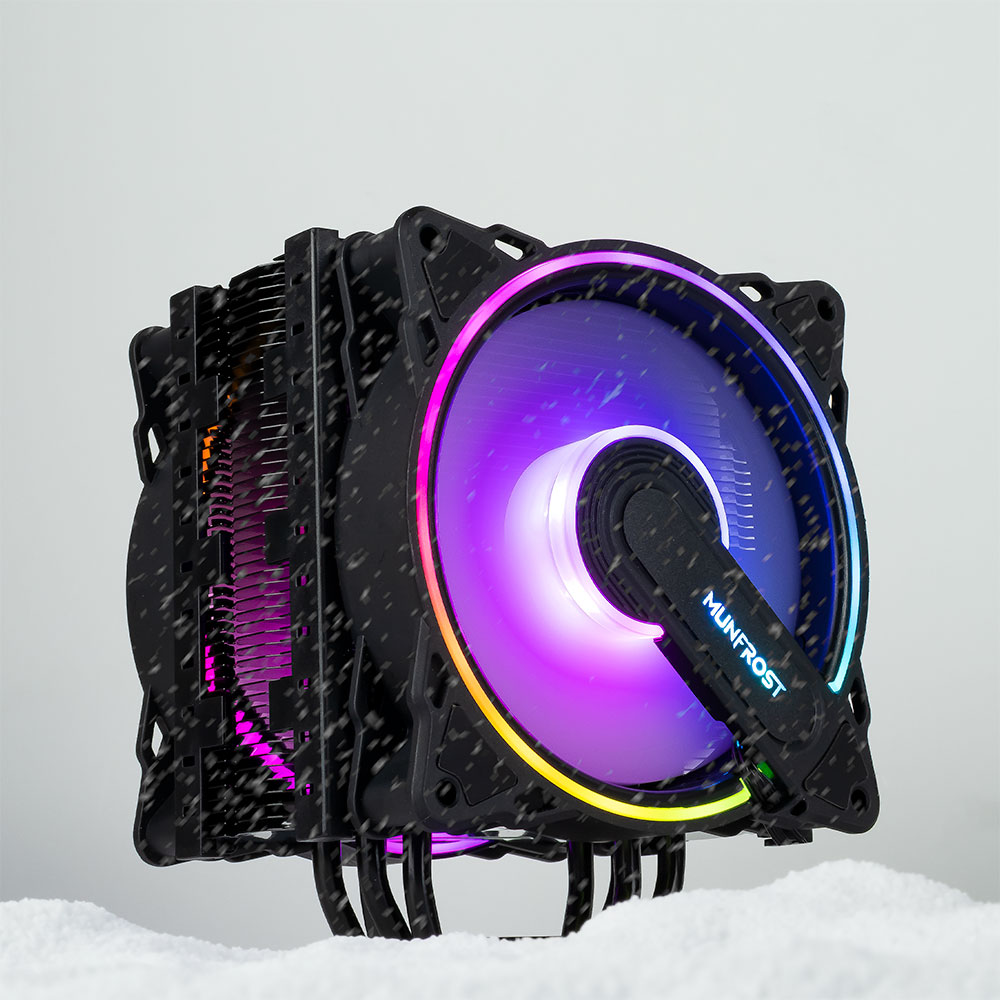Disipador para CPU Munfrost Cold Storm ARGB - Doble ventilador de 120mm - Compatible con Intel y AMD