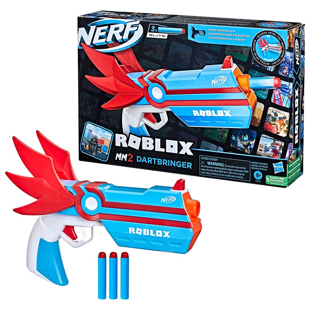 Lanzador Hasbro Nerf Roblox Mm2 Dartbringer 3 Dardos Elite F3776 