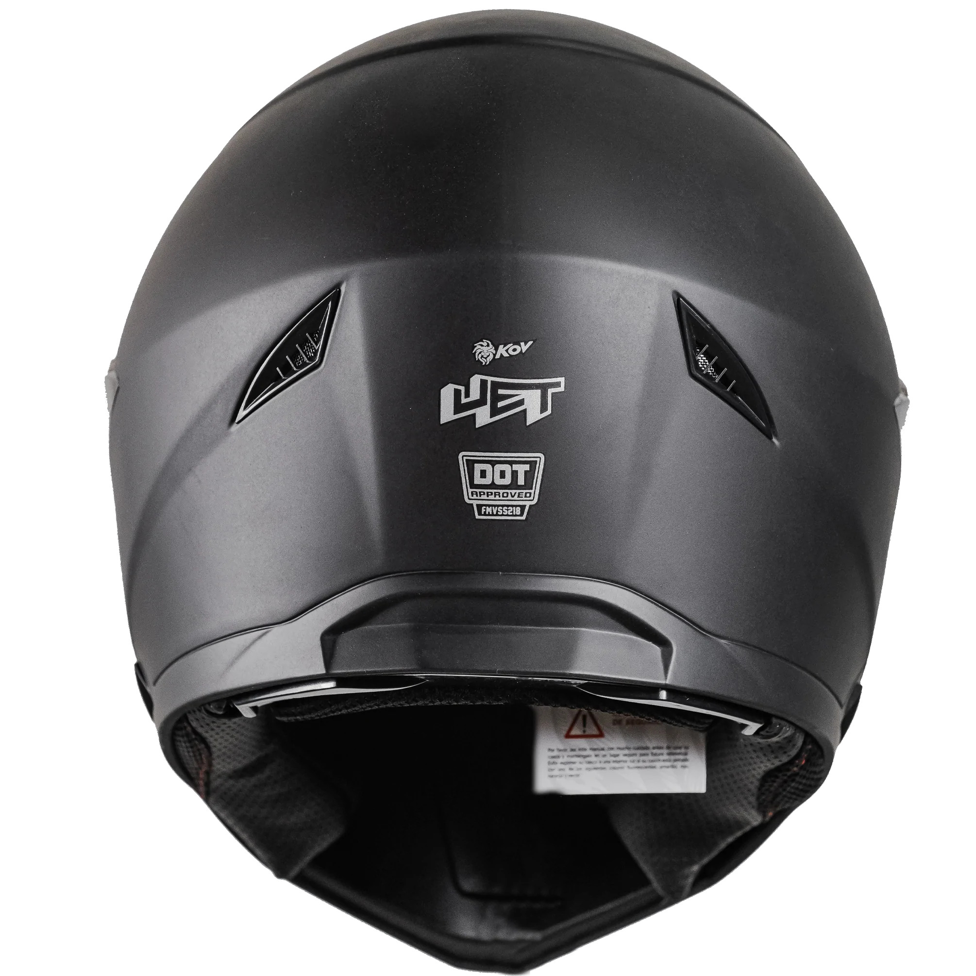 CASCO KOV JET NEGRO MATE INTEGRAL DEPORTIVO CERTIFICADO DOT PARA MOTO