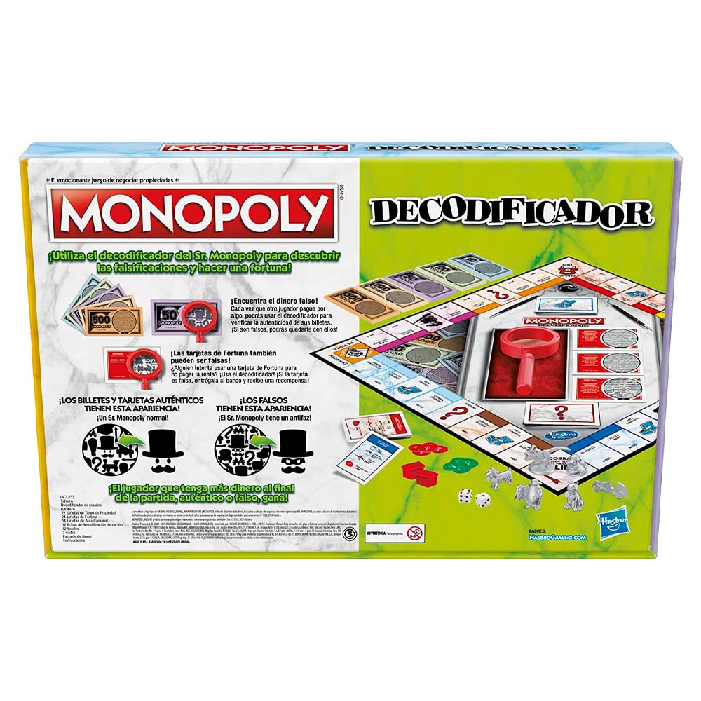 Juego de Mesa Hasbro Monopoly Decodificador F2674