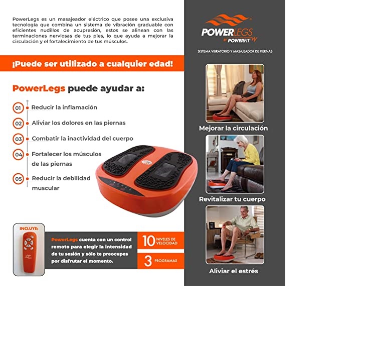 Masajeador Eléctrico Powerlegs Tonificador De Piernas