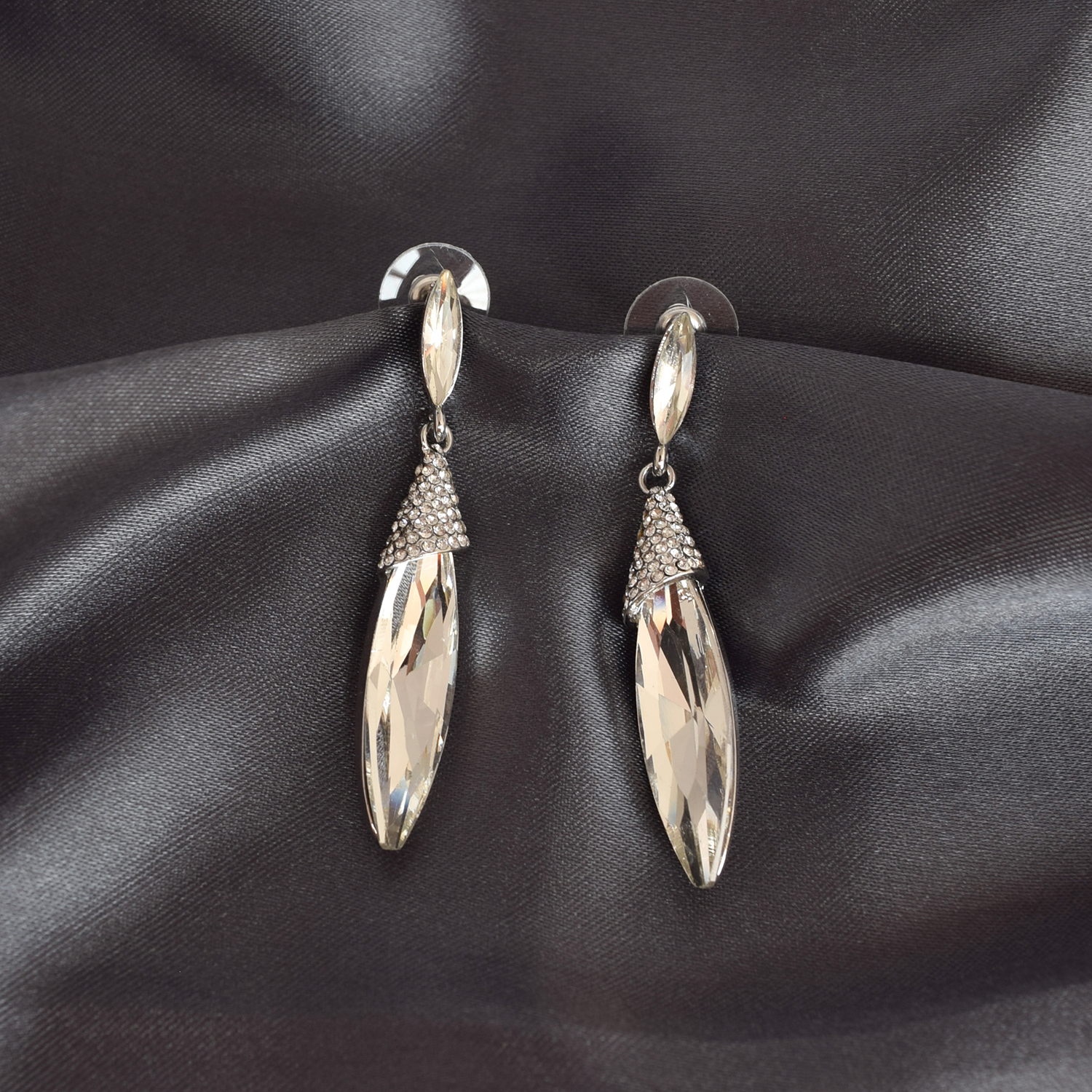 Aretes Largos Pendant para Fiesta con Cristal