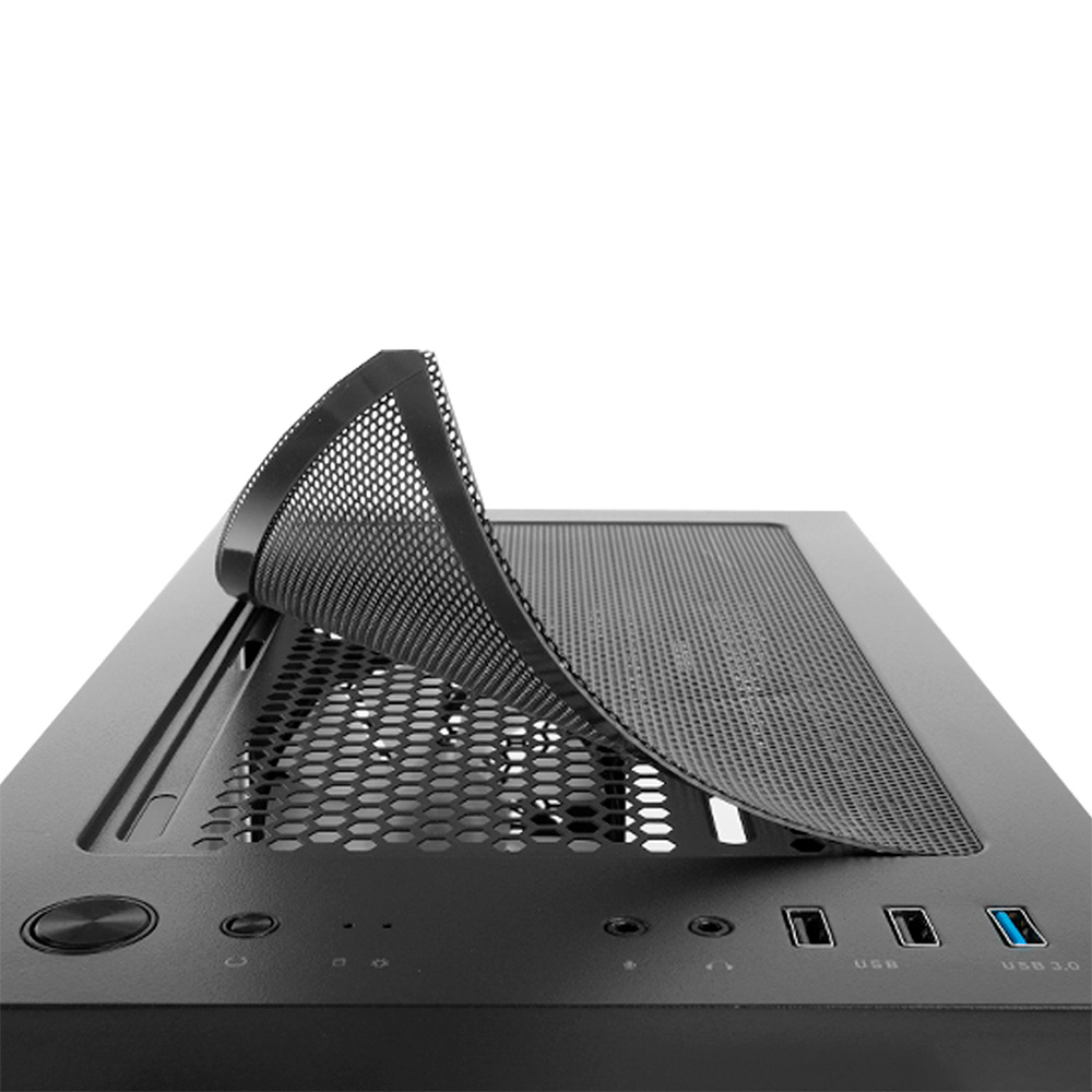 Gabinete Munfrost LUFT / Cristal templado / ARGB Sync / Control de ventiladores / ATX - Micro ATX - Mini ITX / 4 Ventiladores ARGB incluidos