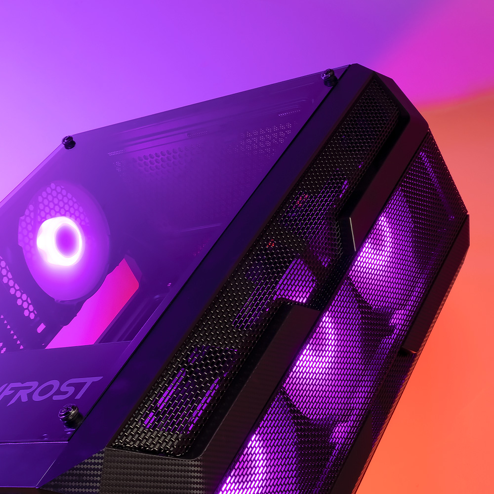 Gabinete Munfrost LUFT / Cristal templado / ARGB Sync / Control de ventiladores / ATX - Micro ATX - Mini ITX / 4 Ventiladores ARGB incluidos