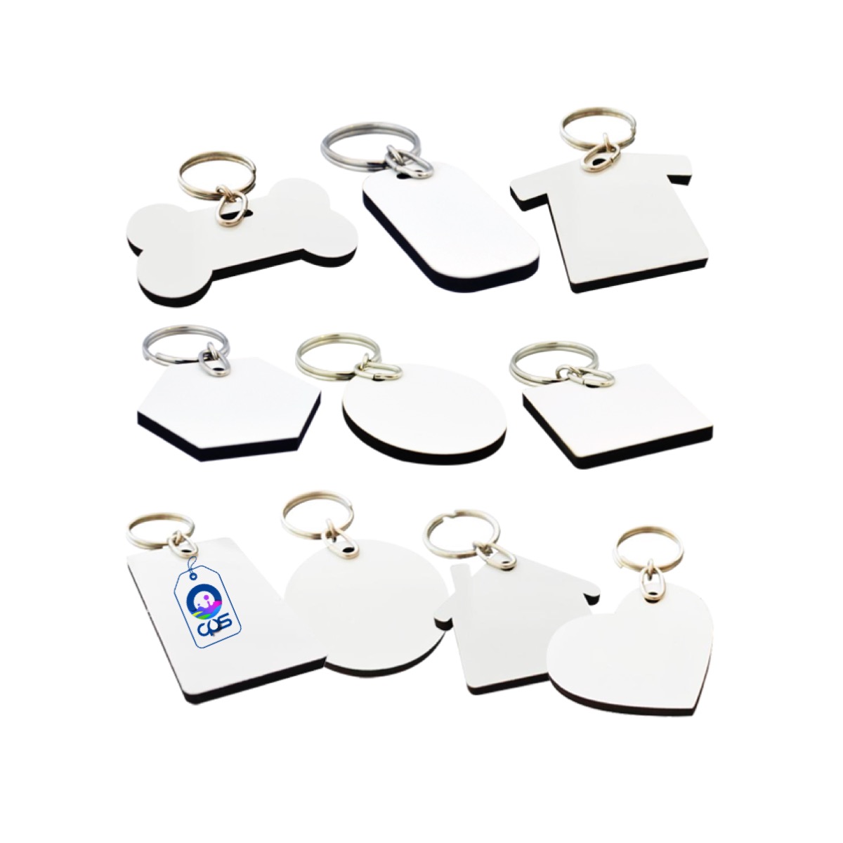 Llavero de MDF para sublimar, 25 pza.