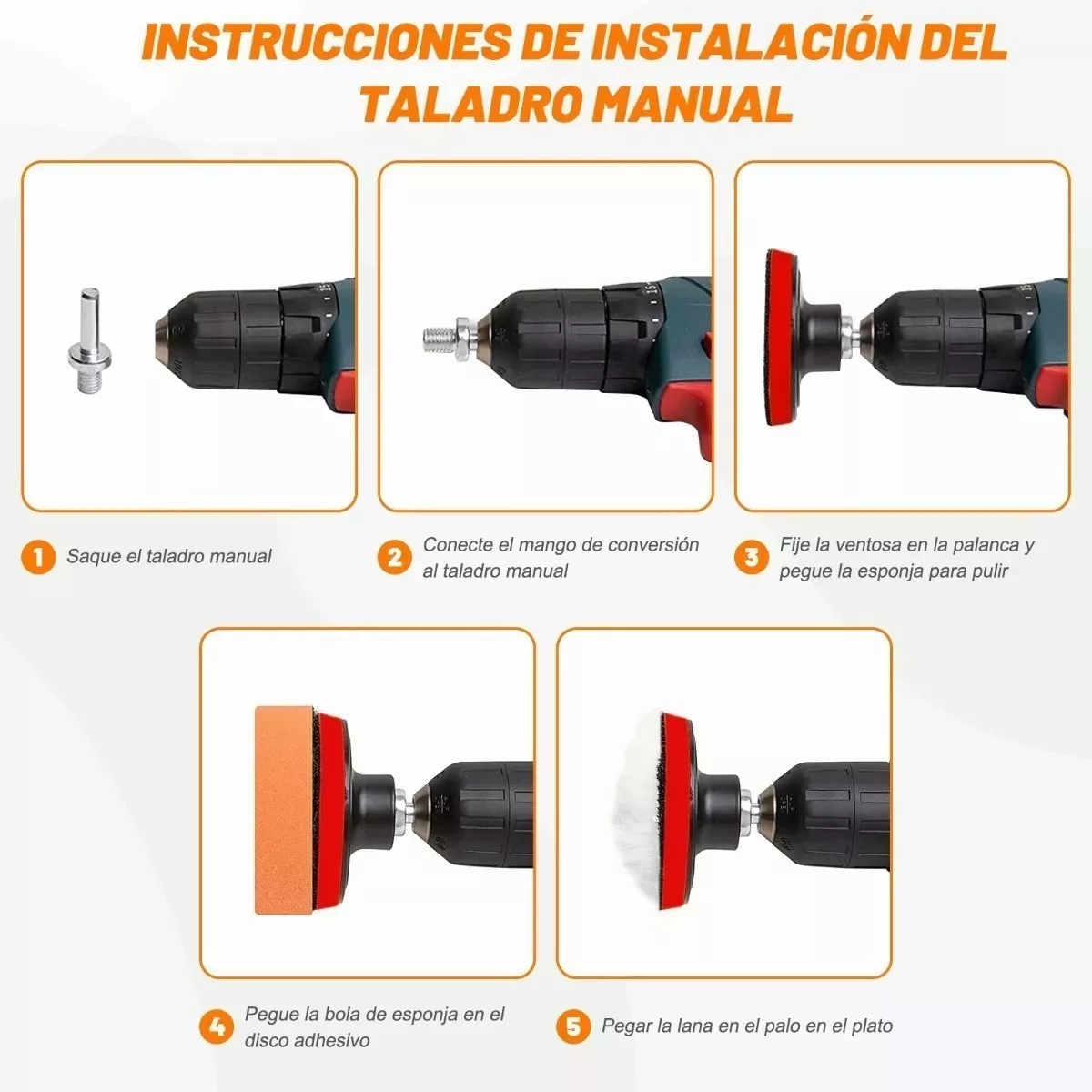 Kit Para Pulir Auto 30piezasborla Para Pulir 123 Pulgada