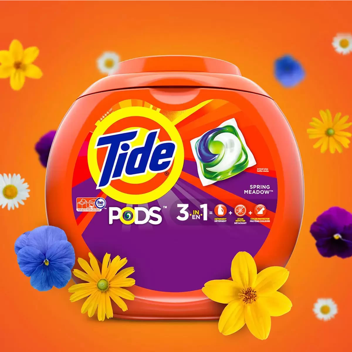 Jabón Detergente Tide Pods 81 Cápsulas Quitamanchas 3 En 1