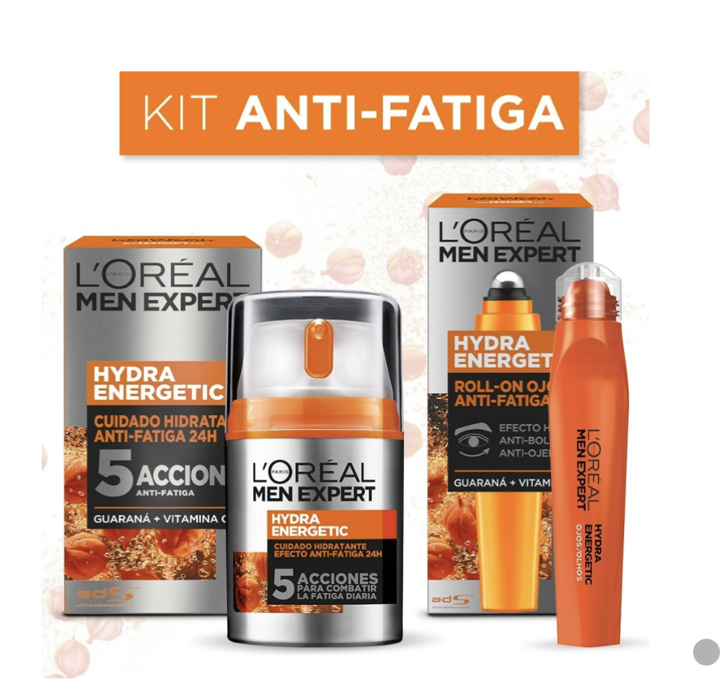 Kit Hydra Energetic Men Expert: Crema + Roll-on Antiojeras