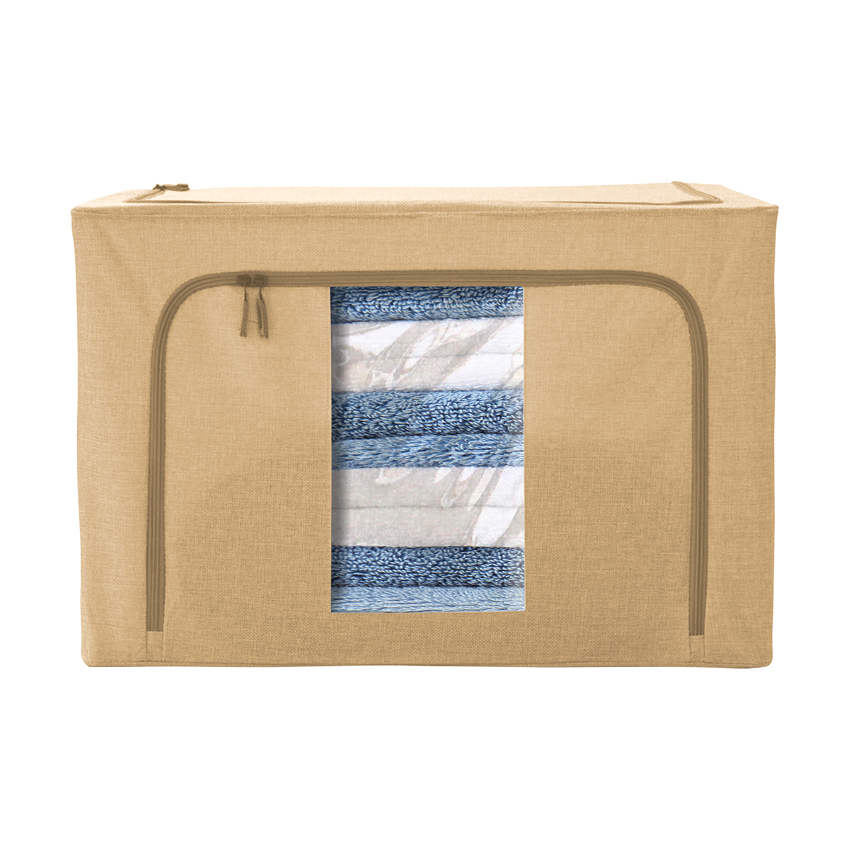 Set De 2 Cajas Flexibles de Almacenamiento y Organizacion , Beige