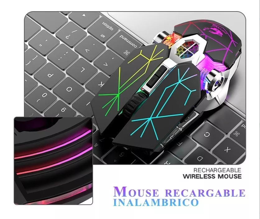 Mouse de juego recargable Free Wolf X13 star black