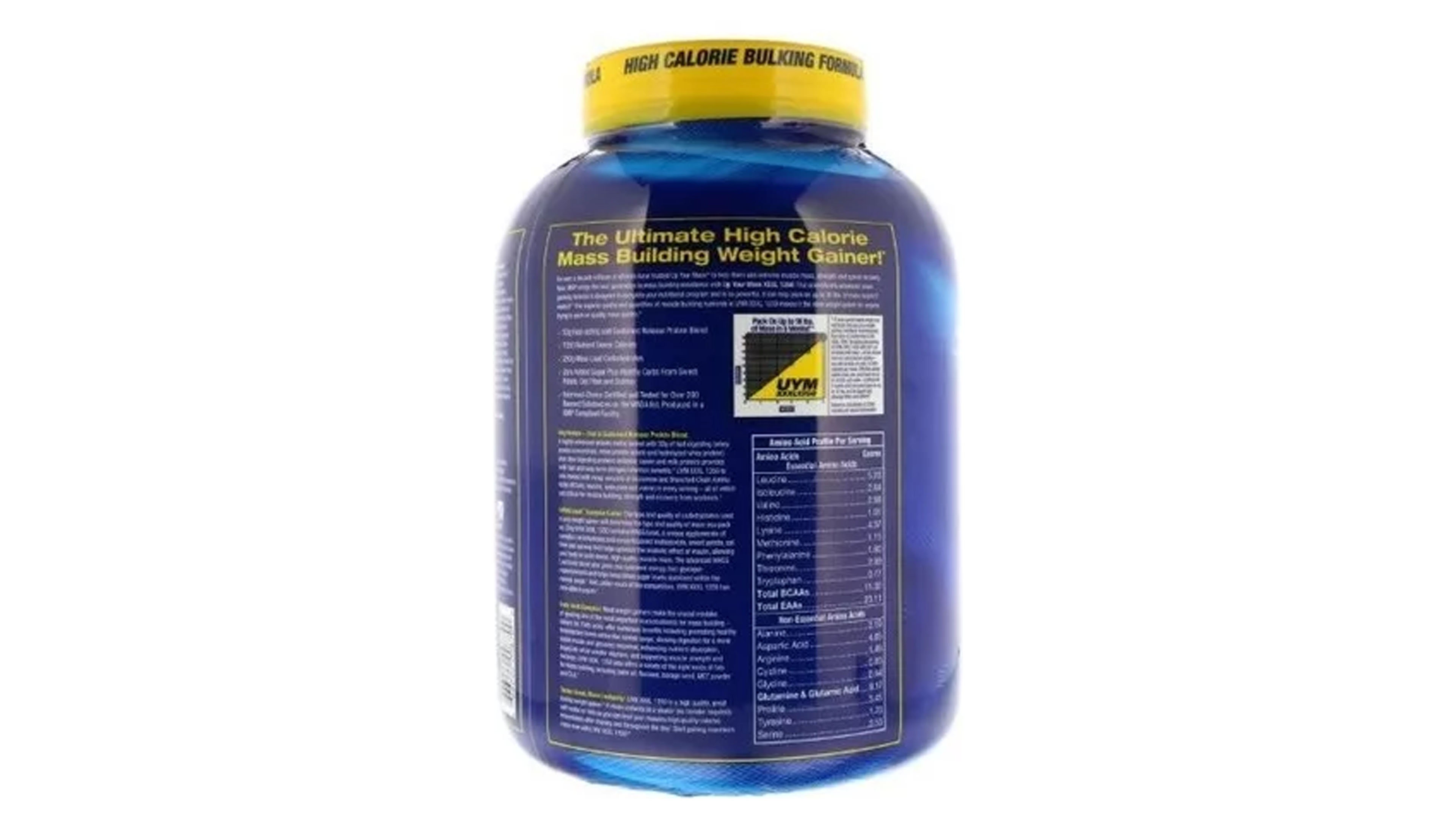 Proteina MHP Up Your Mass Xxxl 1350 6 Lbs Ganador Gainer Gym Sabor Chocolate 
