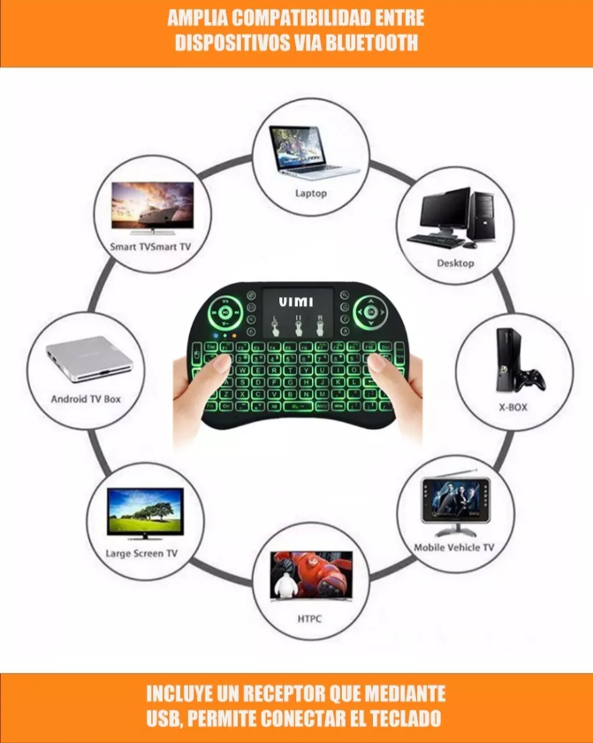 Mini Teclado Inalámbrico Smart Tv ,touch