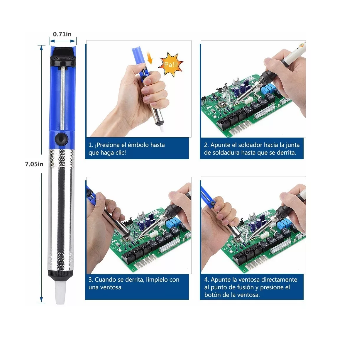 Kit De Soldador Electronica Con Multímetro Digital 110v 60w