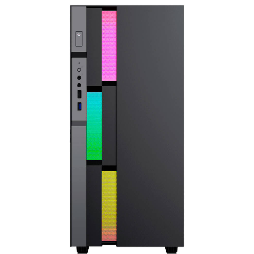 GABINETE MUNFROST FULGOR BLACK/GREY CON FUENTE 550W