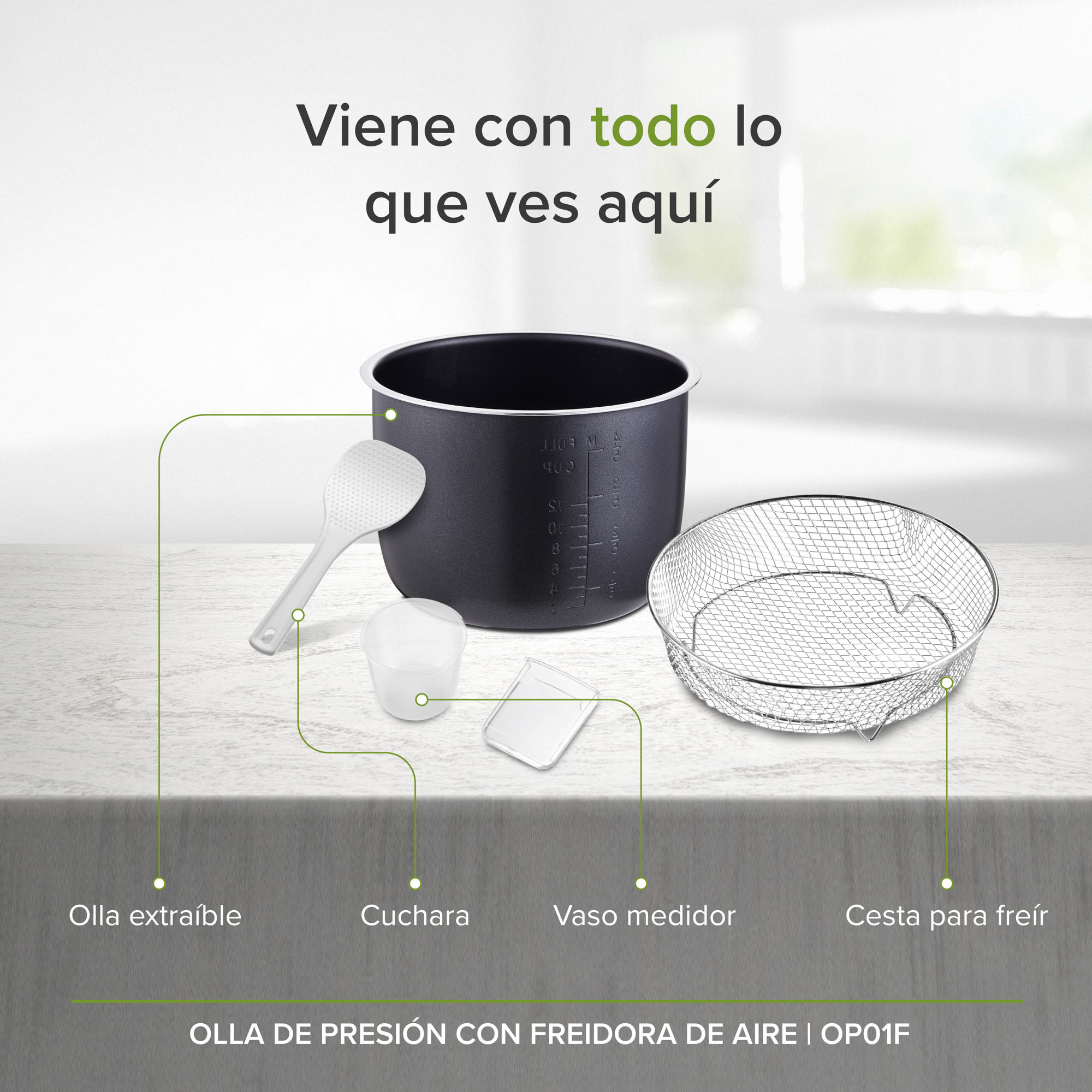 Olla De Presión Multifunción Airfryer 10 Presets  Avera OP01F