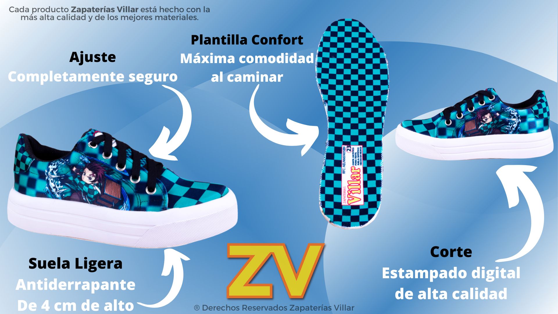 Tenis Tanjiro Kamado Demon Slayer Anime Agujetas 427-2-nvt