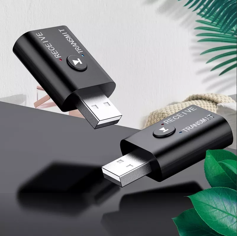 Adaptador Bluetooth 5.0 Usb 2 En 1 Para Pc/tv/auto/hogar.