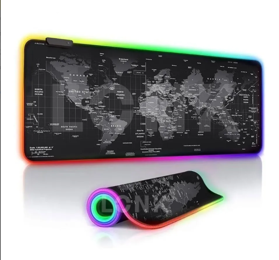 Mousepad Gamer Con Luz Led 8030cm Antiderrapante 8modos