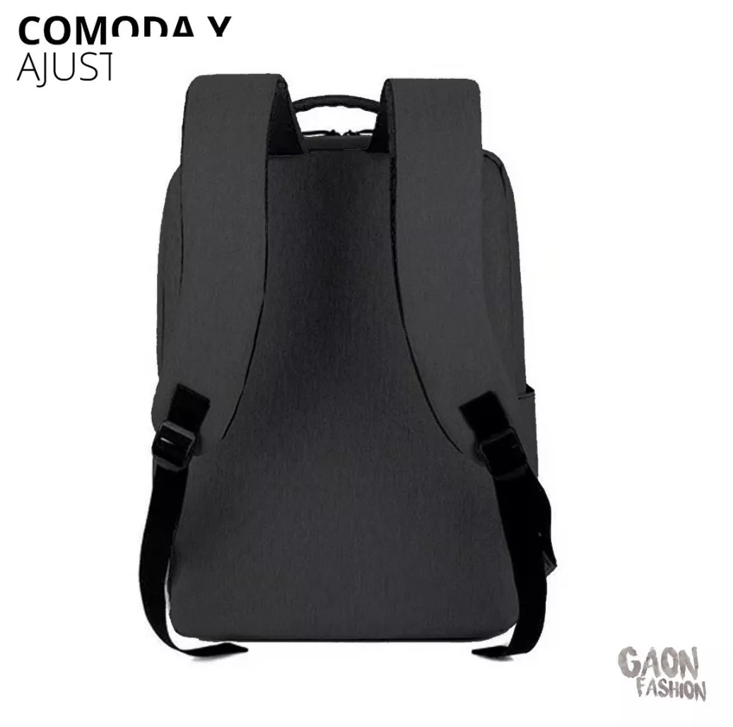 Mochila Escolar Bolsa Bandolera Backpack De Hombre Y Mujer Gaon negra.
