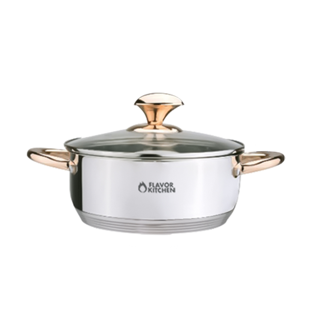 Batería de Cocina 9 Piezas Acero Inoxidable Flavor Kitchen Línea Premium