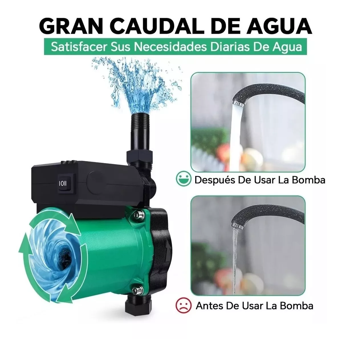 Bomba Presurizadora Automático Agua 125w - 1/6 Hp-25l/m