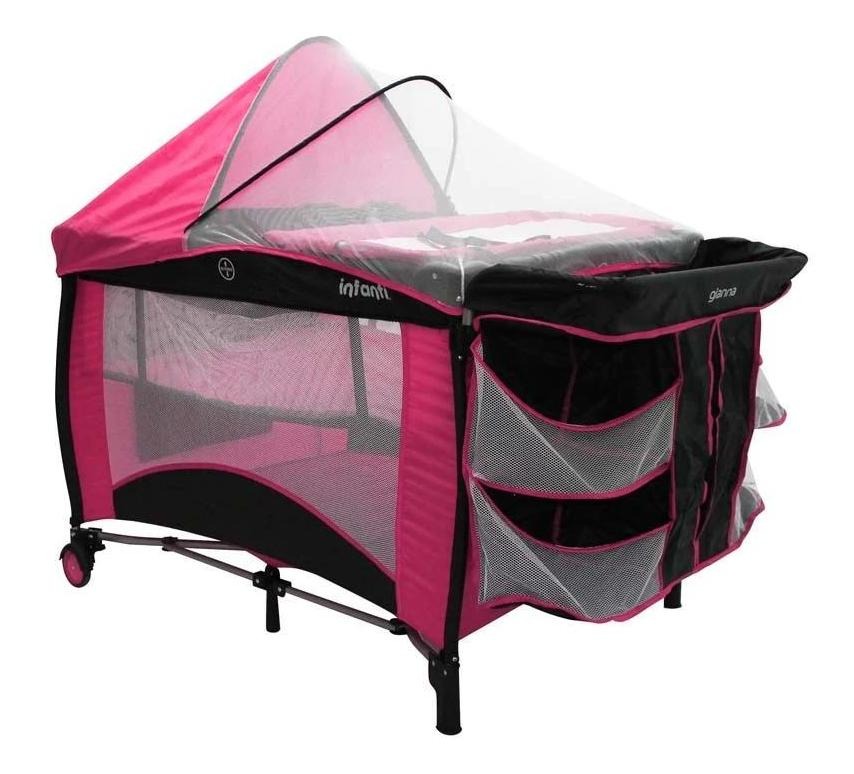 Corral Cuna De Viaje Infanti Gianna Cambiador Musical Rosa